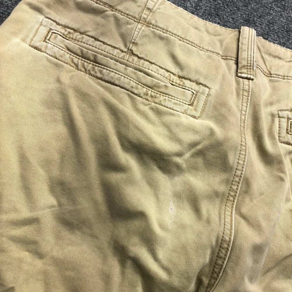 American Eagle Outfitters Mens Khaki Shorts Tan Cotton Twill Size 33
